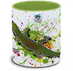 Keramiktasse mit Phelsuma grandis / Taggecko Motiv von Tassenkasper