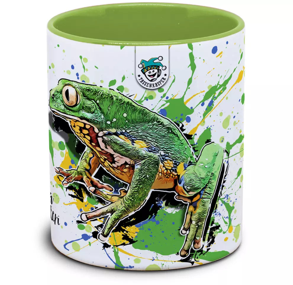 Keramiktasse mit Phyllomedusa burmeisteri / Burmeisters Laubfrosch Motiv von Tassenkasper