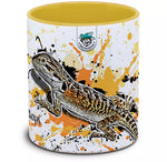 Keramiktasse mit Pogona vitticeps / Bartagame Motiv von Tassenkasper