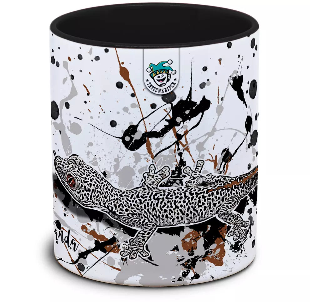 Keramiktasse mit Strophurus taenicauda / Goldschwanzdrüsengecko Motiv von Tassenkasper