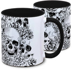 Keramiktasse mit Totenkopf Motiv von Tassenkasper