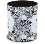 Tasse Totenkopf und Spruch: "Eigentlich bin ich voll nett, ich kann´s nur nicht so zeigen."
