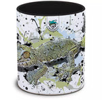 Keramiktasse mit Uroplatus fimbriatus / Blattschwanzgecko Motiv von Tassenkasper