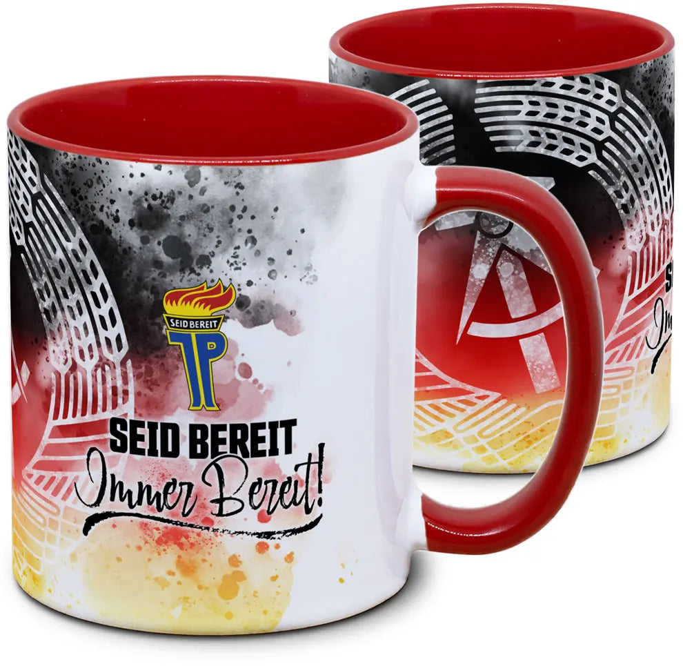 Keramiktasse mit für DDR Pioniere Motiv von Tassenkasper