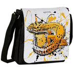 Schultertasche mit Eublepharis macularius (Tangerine Stripe) / Leopardgecko Motiv von Tassenkasper