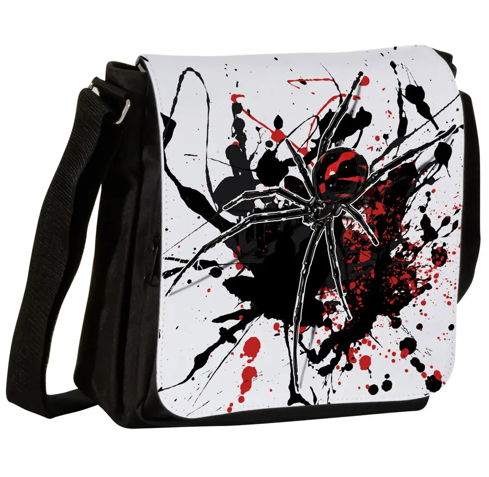 Schultertasche mit Latrodectus mactans mexicanus / südliche Schwarze Witwe Motiv von Tassenkasper