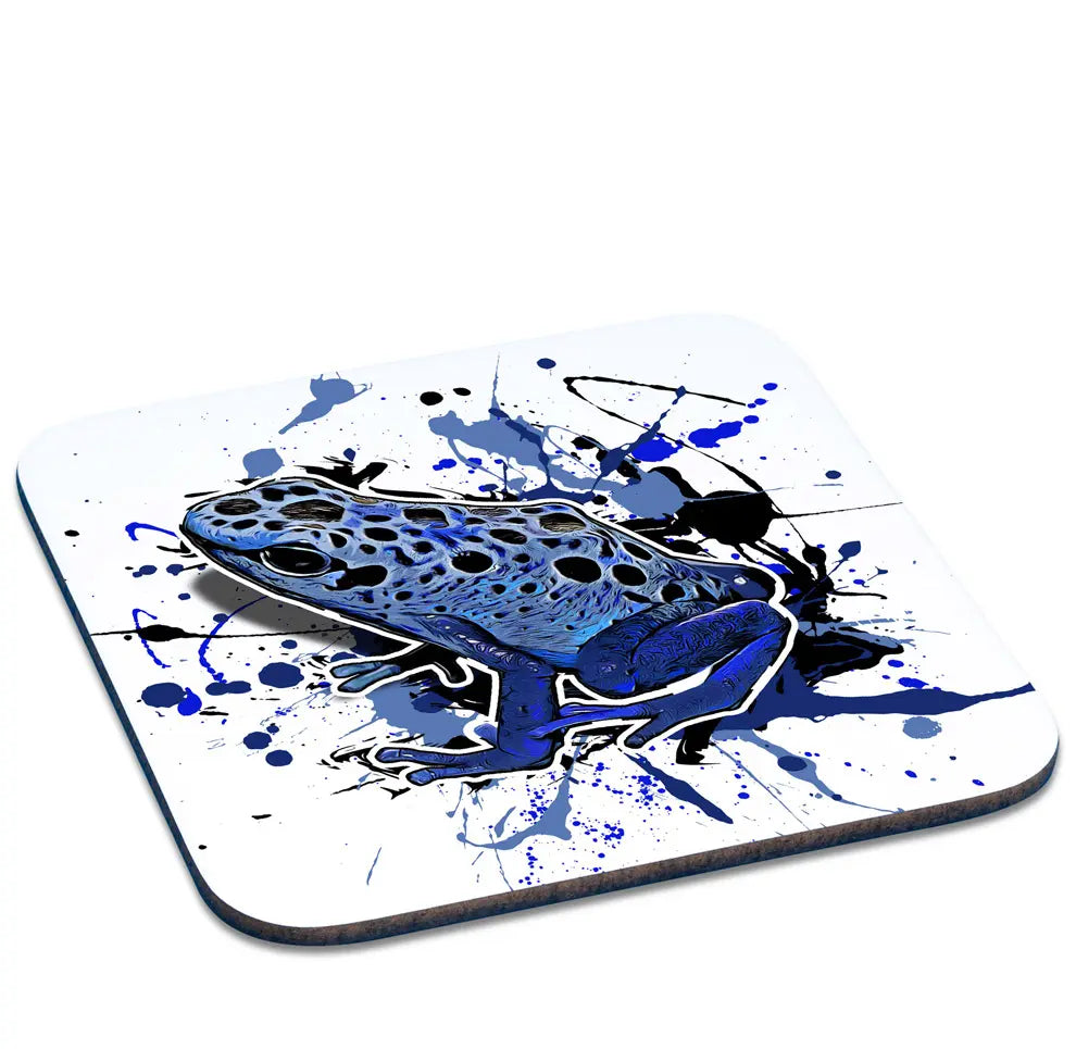 Untersetzer mit Dendrobates tinctorius azureus / Blauer Pfeilgiftfrosch Motiv von Tassenkasper