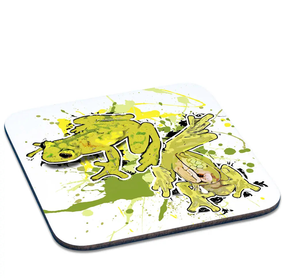 Untersetzer mit Hyalinobatrachium valerioi / Glasfrosch Motiv von Tassenkasper