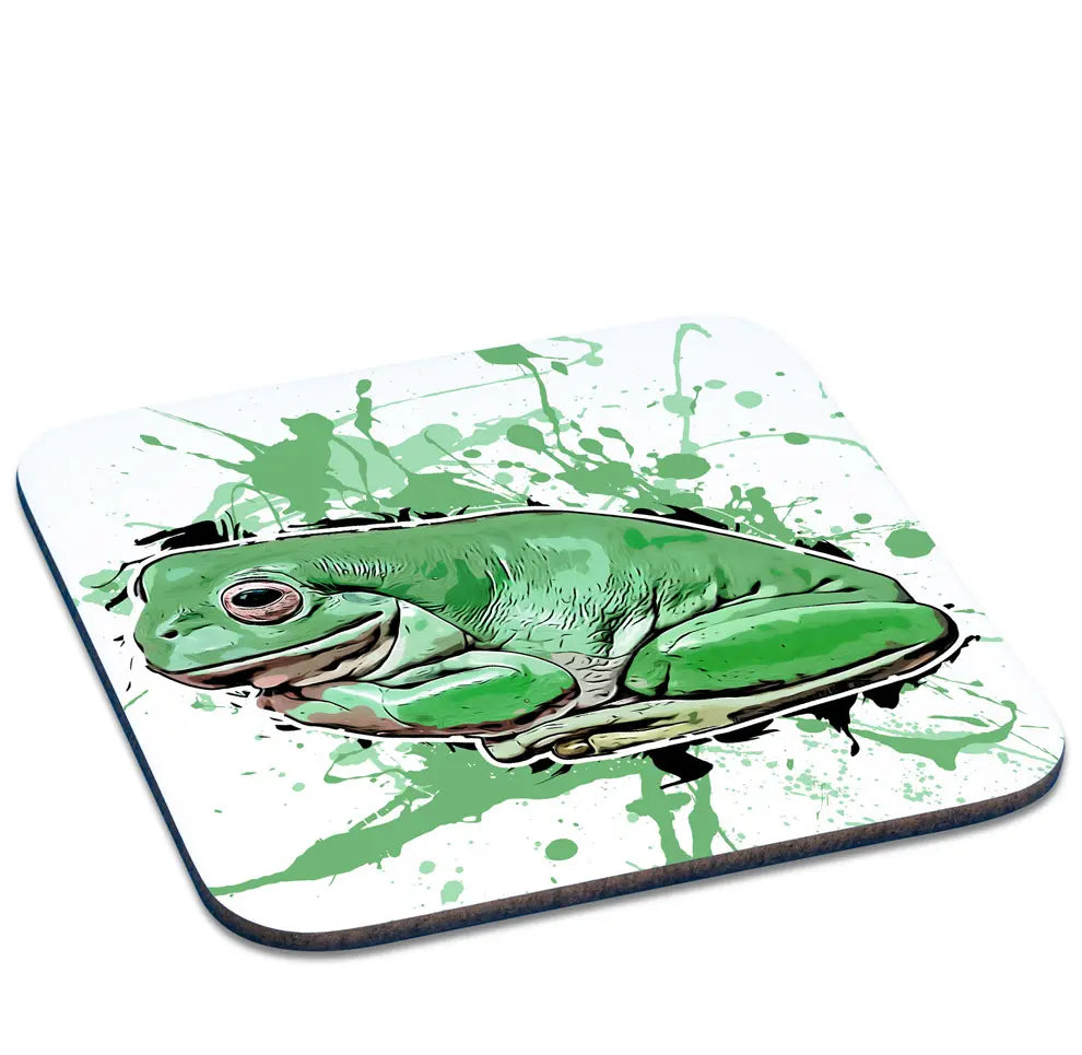 Untersetzer mit Litoria caerulea / Korallenfinger Laubfrosch Motiv von Tassenkasper