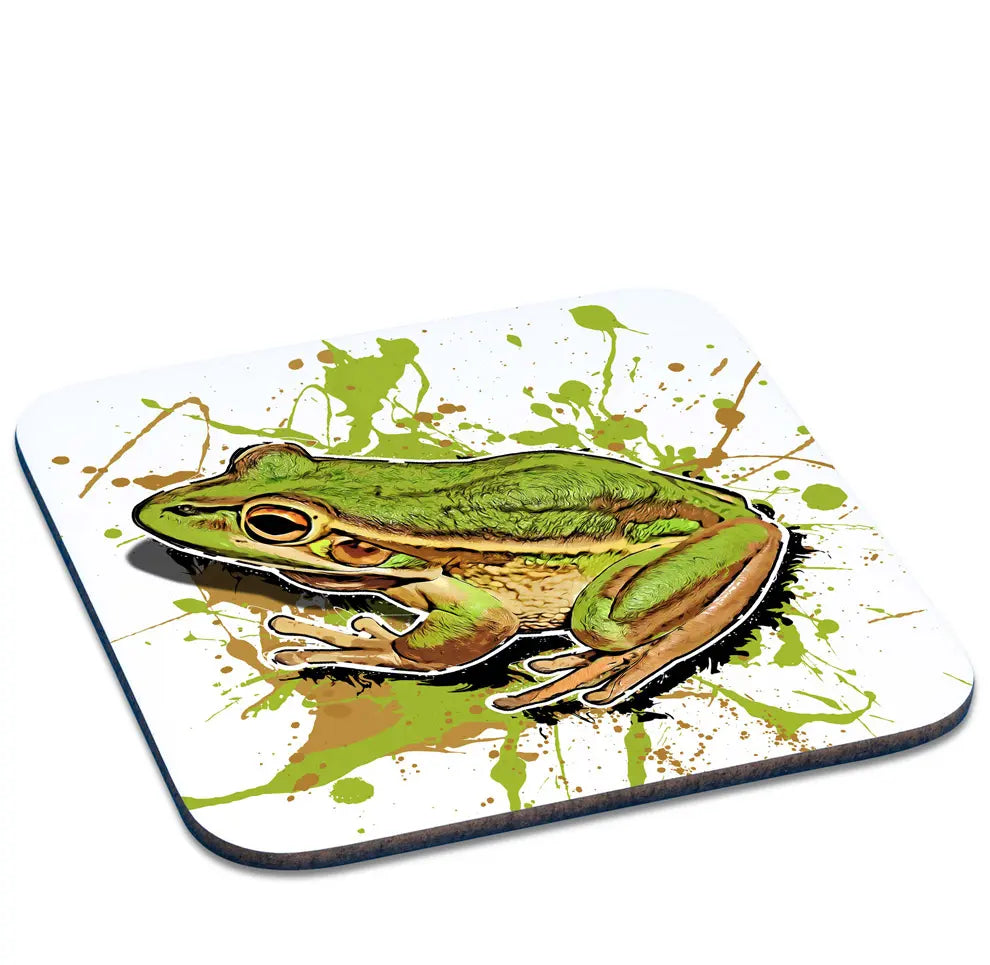 Untersetzer mit Ranoidea aurea / Gold Laubfrosch Motiv von Tassenkasper