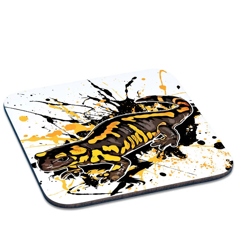 Untersetzer mit Salamandra salamandra / Feuersalamander Motiv von Tassenkasper