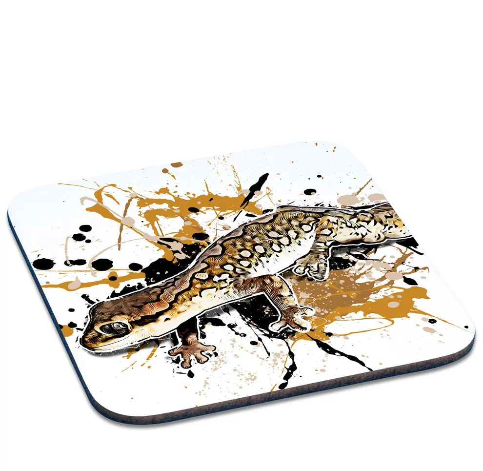 Untersetzer mit Diplodactylus granariensis / westlicher Steingecko Motiv von Tassenkasper
