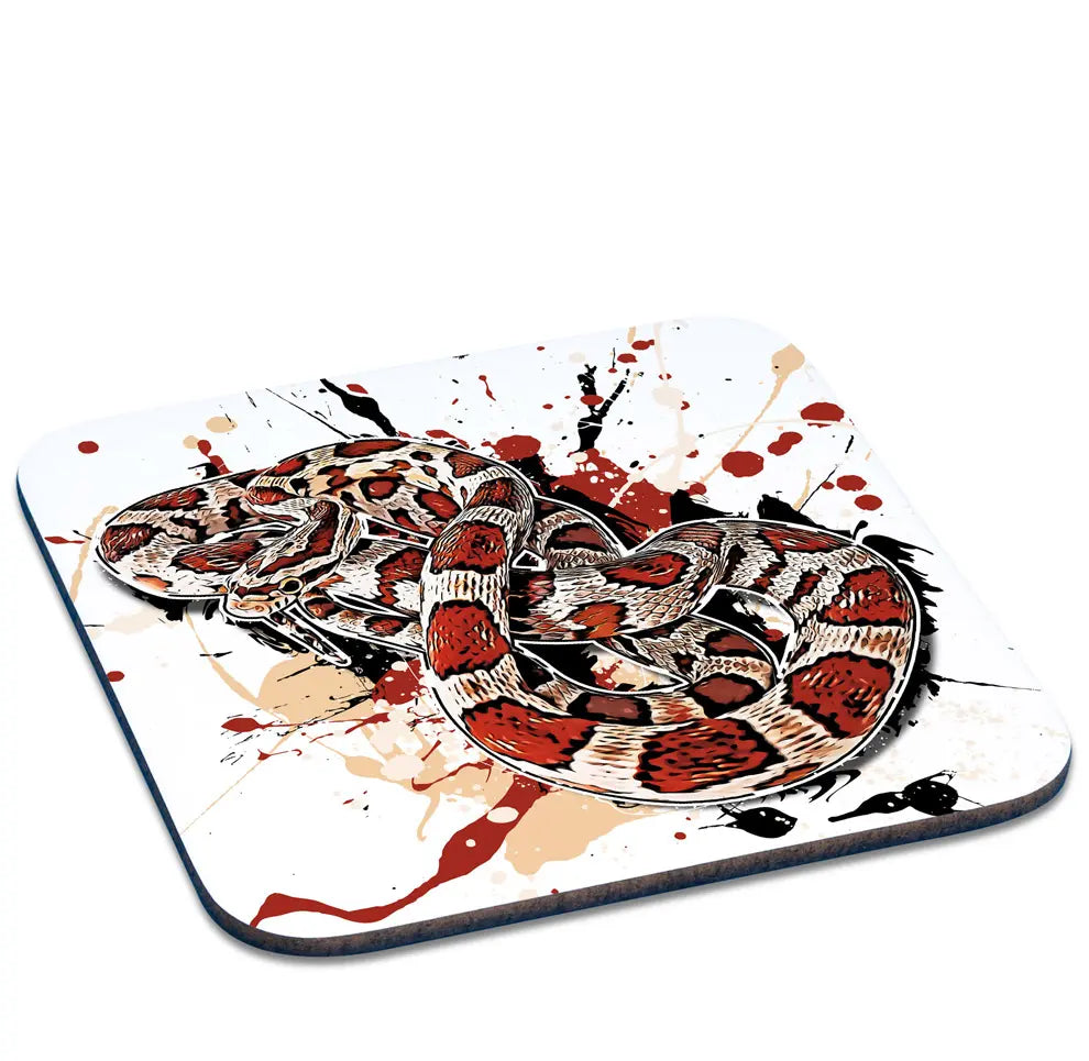 Untersetzer mit Pantherophis guttatus (Miami) / Kornnatter Motiv von Tassenkasper