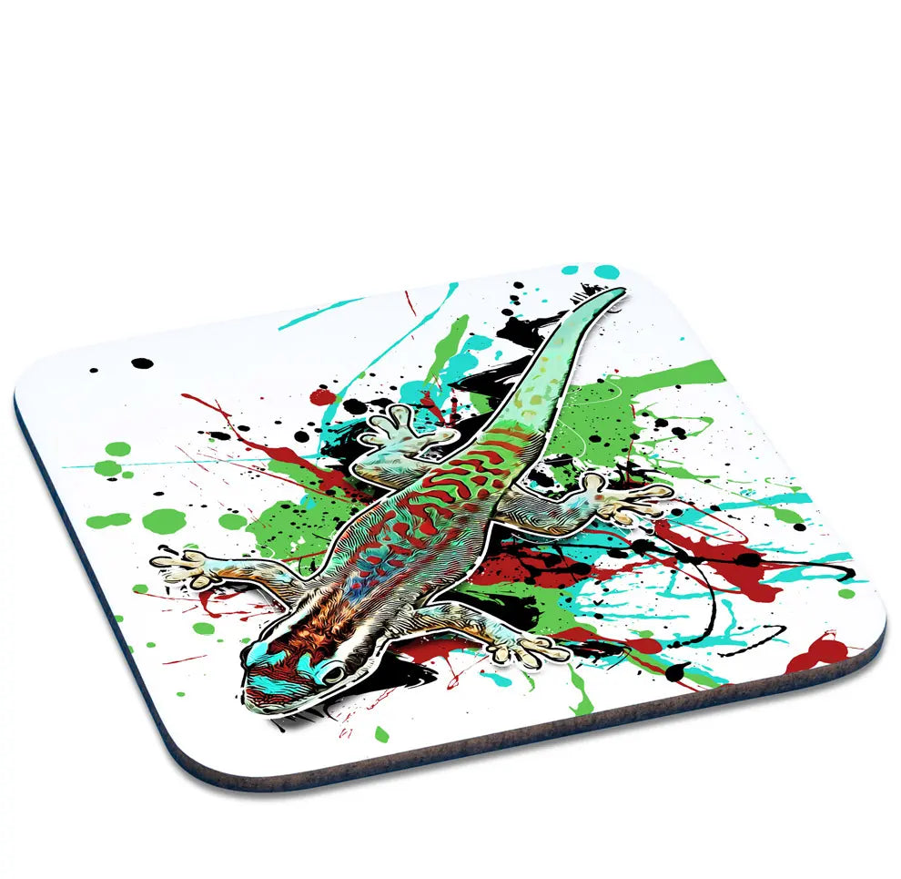 Untersetzer mit Phelsuma ornata / Ornament - Taggecko Motiv von Tassenkasper