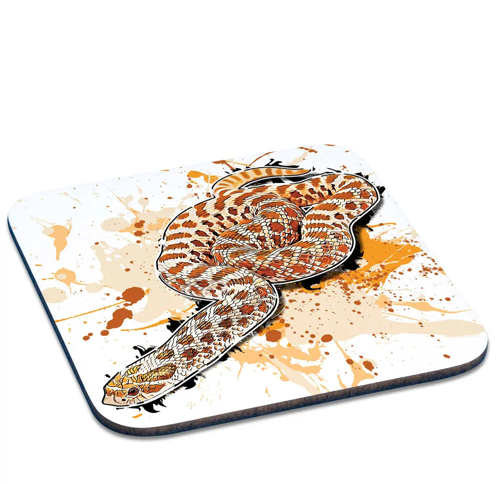 Untersetzer mit Heterodon nasicus (Red Albino) / Hakennasennatter Albino Motiv von Tassenkasper
