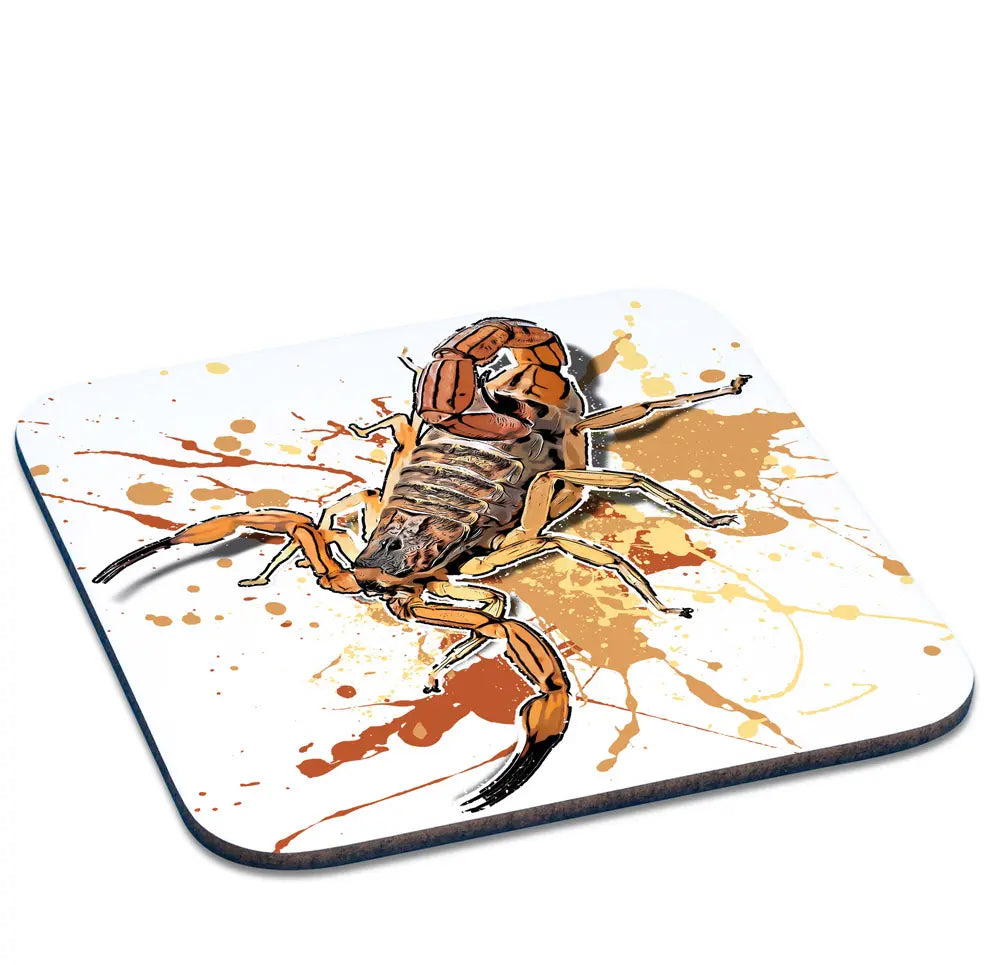 Untersetzer mit Tityus serrulatus / brasilianischer gelber Skorpion Motiv von Tassenkasper