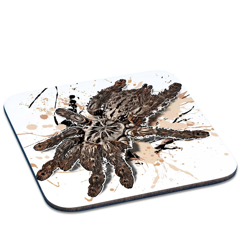Untersetzer mit Heteroscodra maculata / Marmorvogelspinne Motiv von Tassenkasper