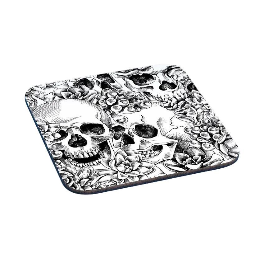 Untersetzer mit Totenkopf Motiv von Tassenkasper