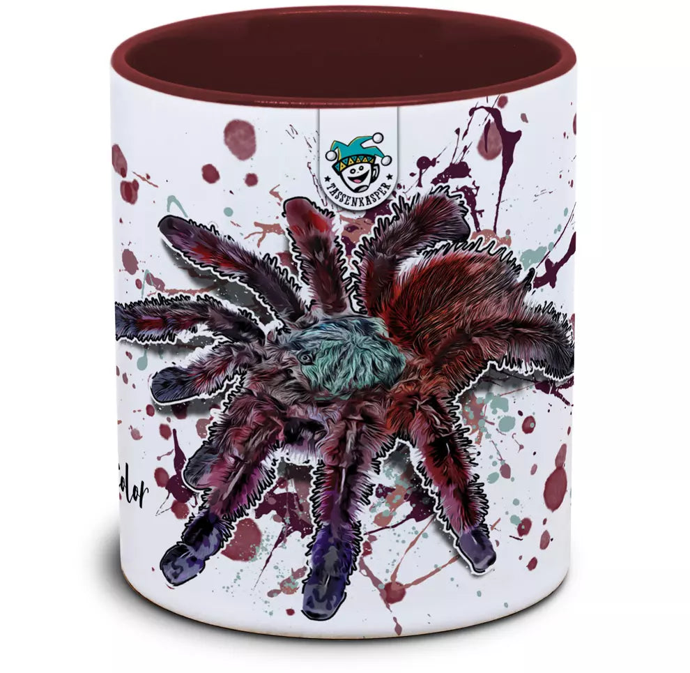 Keramiktasse mit Caribena versicolor / Martinique-Baumvogelspinne Motiv von Tassenkasper