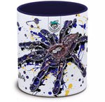Keramiktasse mit Poecilotheria metallica / Blaue Ornament-Vogelspinne Motiv von Tassenkasper