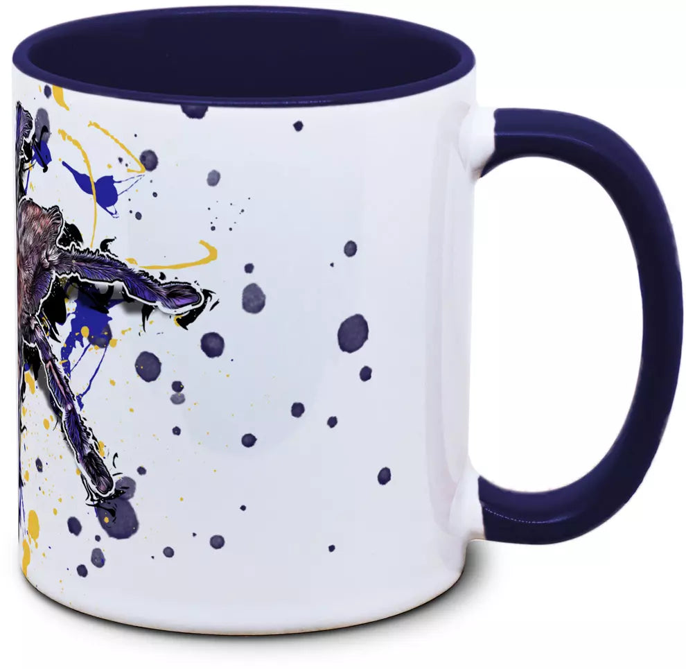 Tasse Vogelspinne Poecilotheria metallica - Blaue Ornament-Vogelspinne