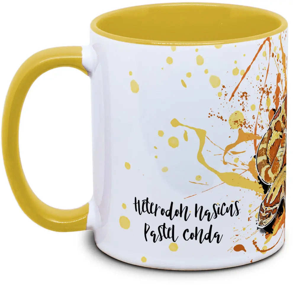 Tasse mit Hakennasennatter Heterodon nasicus Pastel Conda Seitenansicht rechts des Henkels