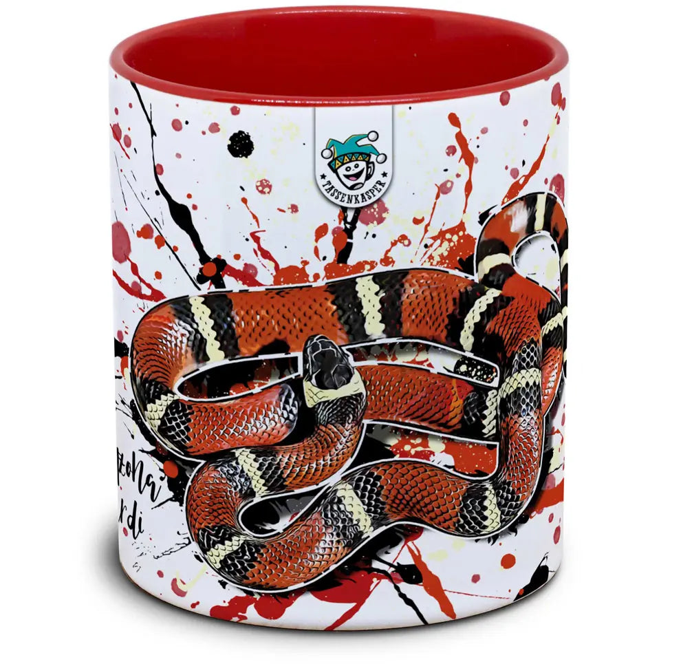 Tasse mit Lampropeltis polyzona blanchardi Koenigsnatter