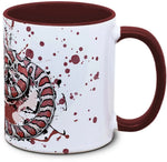 Tasse mit Lampropeltis triangulum triangulum Dreiecksnatter Seitenansicht links des Henkels