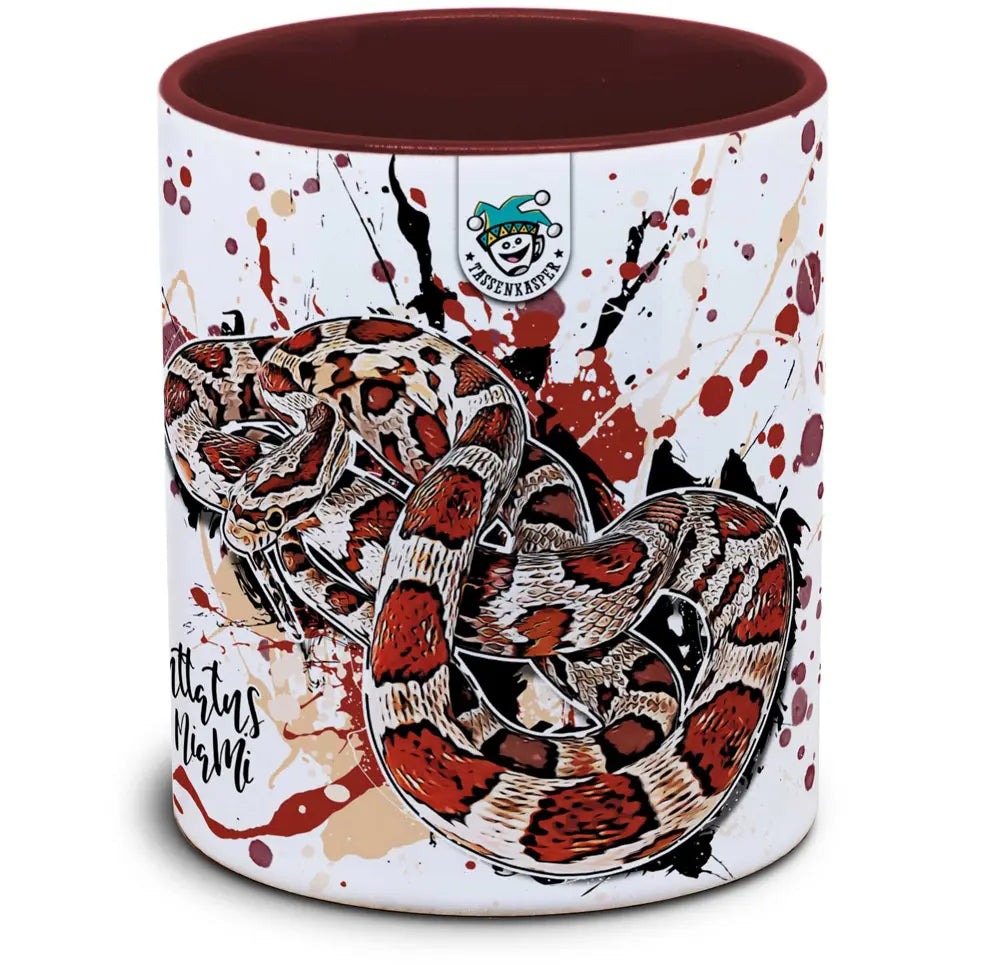 Tasse mit Pantherophis guttatus Miami Kornnatter