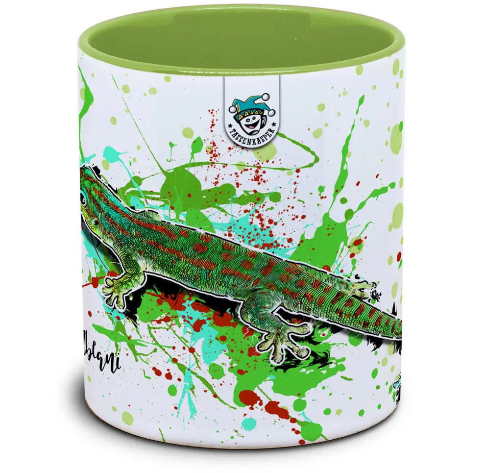 Tasse mit Phelsuma guimbeaui Mauritius Tieflandwald Taggecko