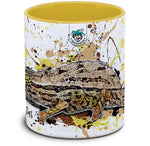 Tasse mit Rieppeleon brevicaudatus Stummelschwanzchamaeleon