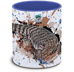 Tasse mit Tiliqua scincoides Blauzungenskink
