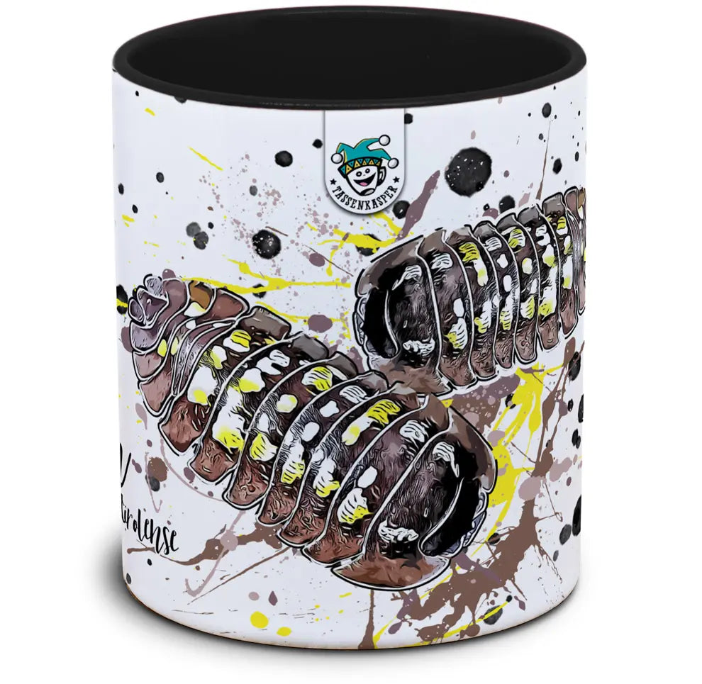 Keramiktasse mit Armadillidium tirolense / Assel Isopoda Motiv von Tassenkasper