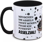 Keramiktasse mit Assel (zutiefst Asselzial) Motiv von Tassenkasper