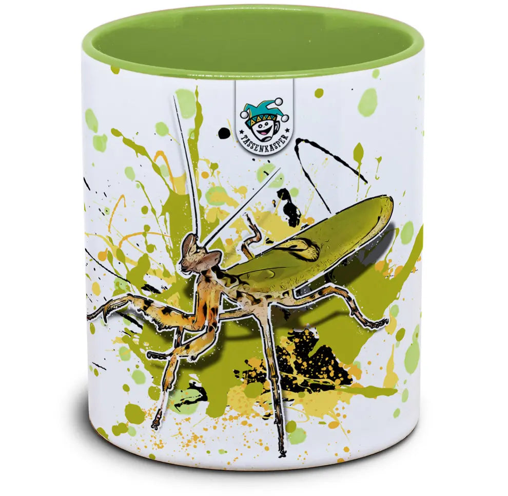 Keramiktasse mit Creobroter sp. Yunnan / Asiatische Blütenmantis Motiv von Tassenkasper