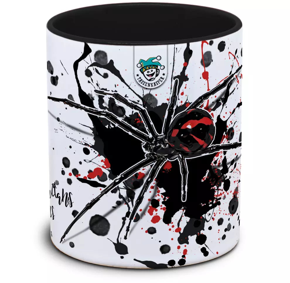 Keramiktasse mit Latrodectus mactans mexicanus / südliche Schwarze Witwe Motiv von Tassenkasper